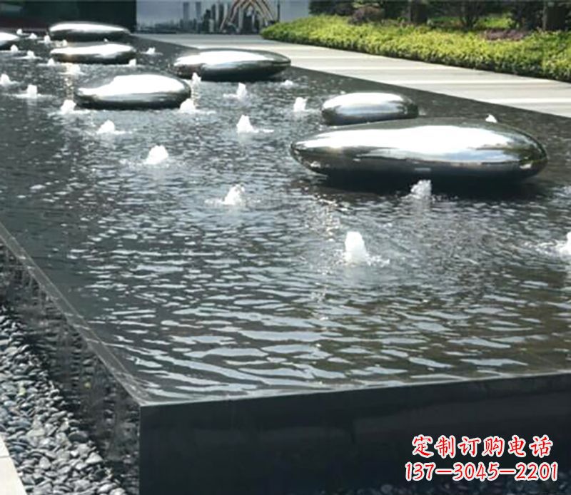 泰州水滴水池不锈钢雕塑