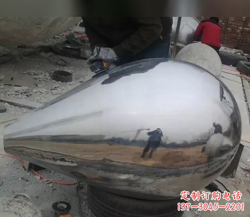 泰州水滴不锈钢商场雕塑