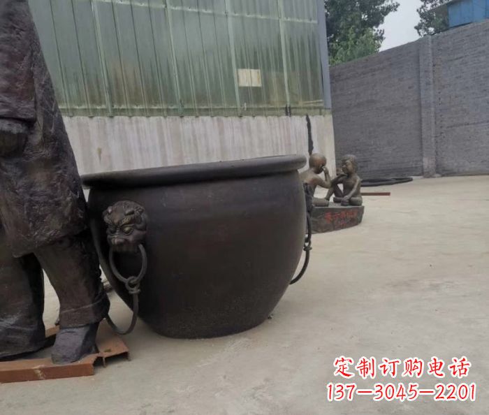 泰州水缸铜雕塑 (2)