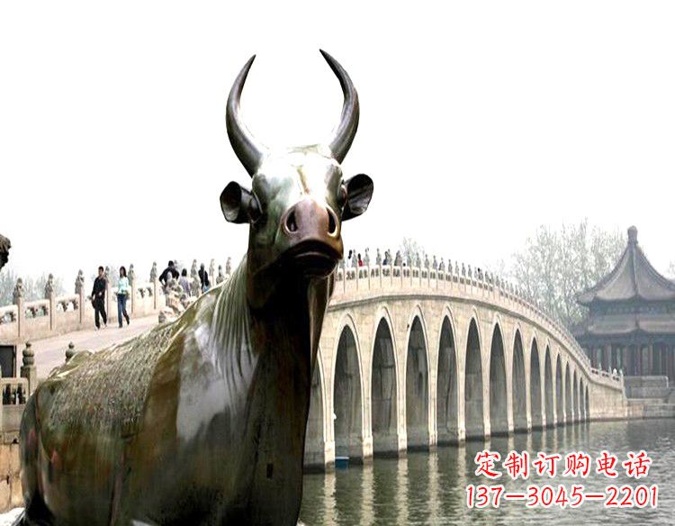 泰州水牛铜雕景观
