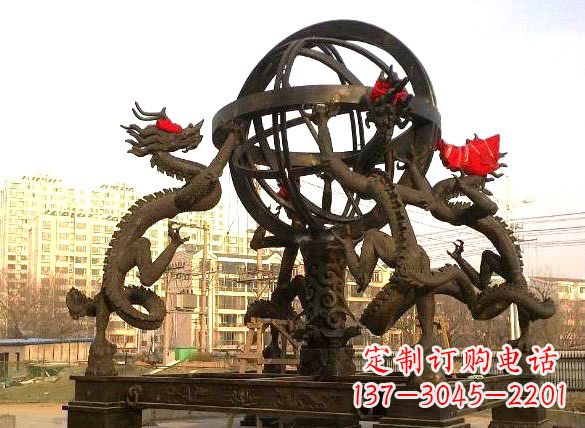 泰州四龙戏珠城市景观铜雕