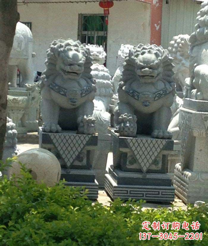 泰州寺庙景观仿古石狮子