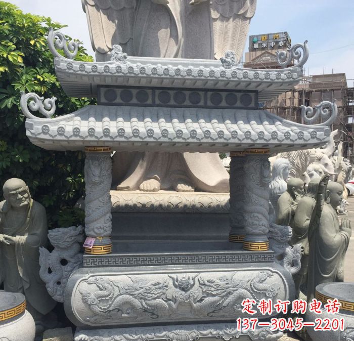 泰州寺庙景观仿古香炉石雕 (2)
