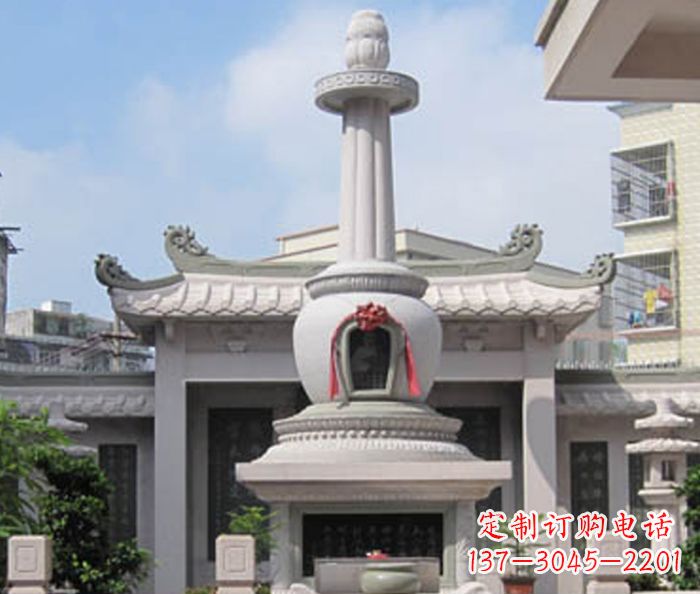 泰州寺庙景观舍利塔石雕 (4)