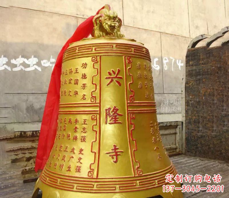 泰州寺庙景观铜钟雕塑