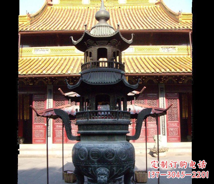 泰州寺庙景观香炉铜雕