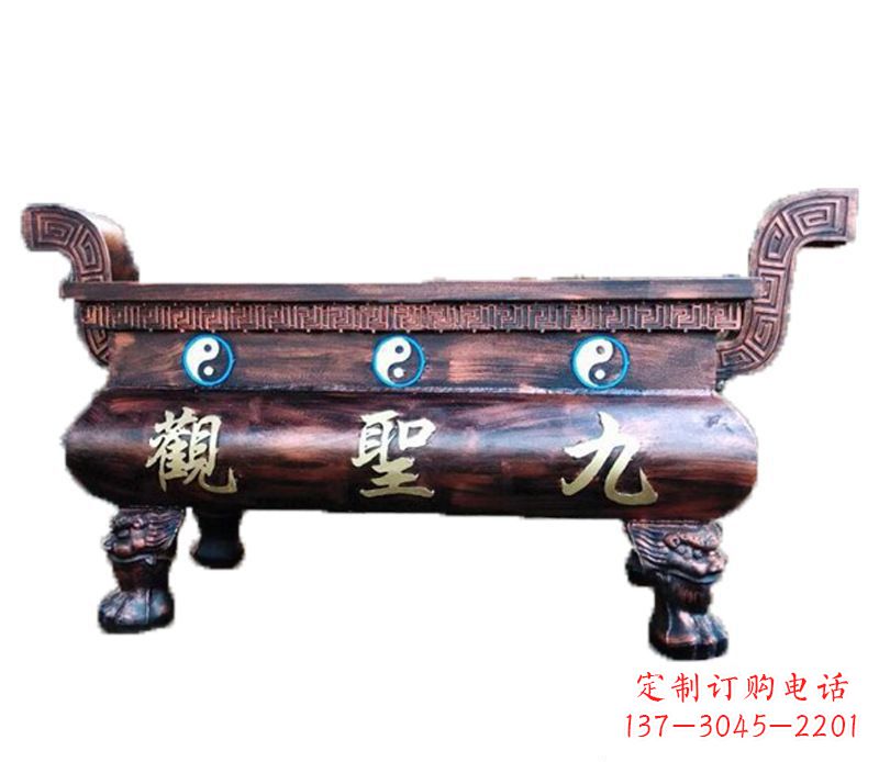 泰州寺庙九龙香炉铜雕