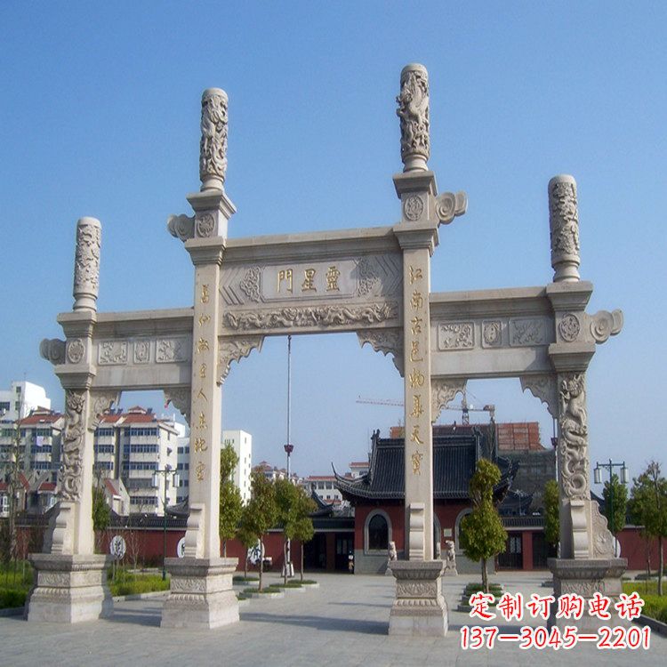泰州寺庙门口无楼牌坊
