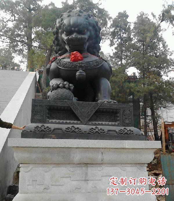 泰州寺庙狮子铜狮子雕塑