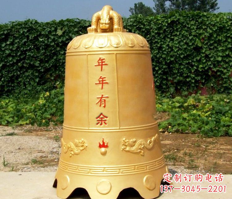 泰州寺庙铜钟雕塑 (2)