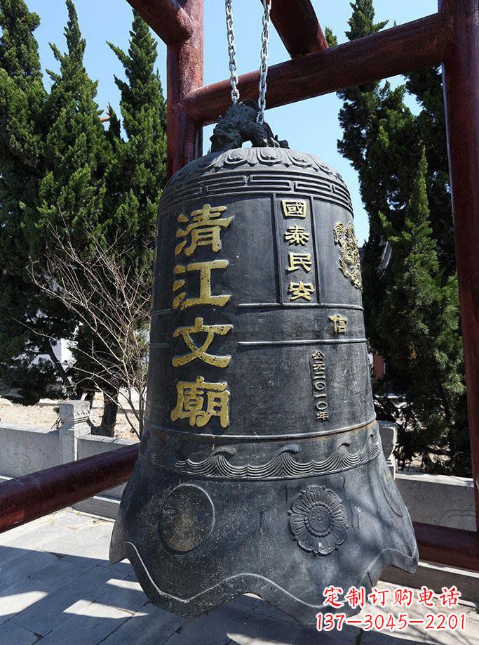 泰州寺庙铜钟雕塑 (5)