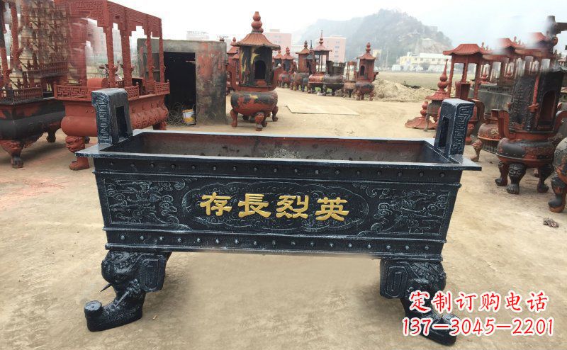 泰州寺庙香炉铜雕 (4)