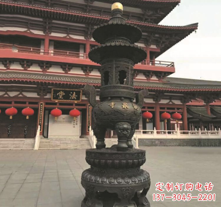 泰州寺庙香炉铜雕222