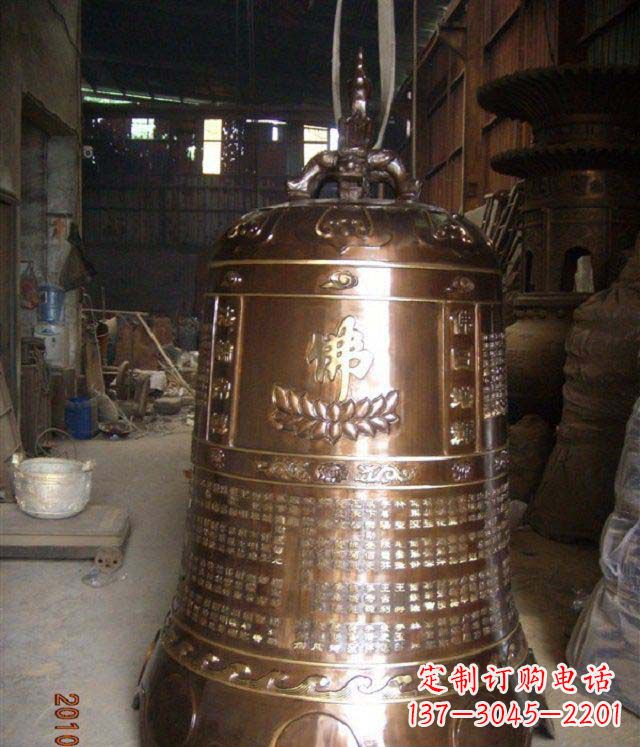 泰州寺庙铸铜钟铜雕