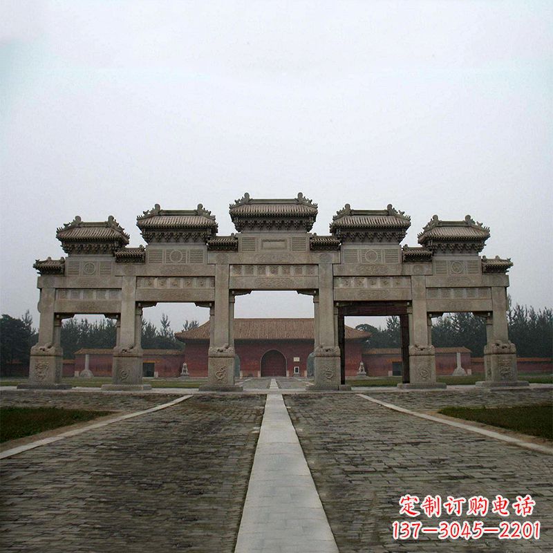 泰州寺院五门石牌楼