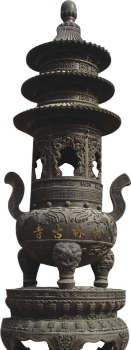 泰州松林古寺铜香炉