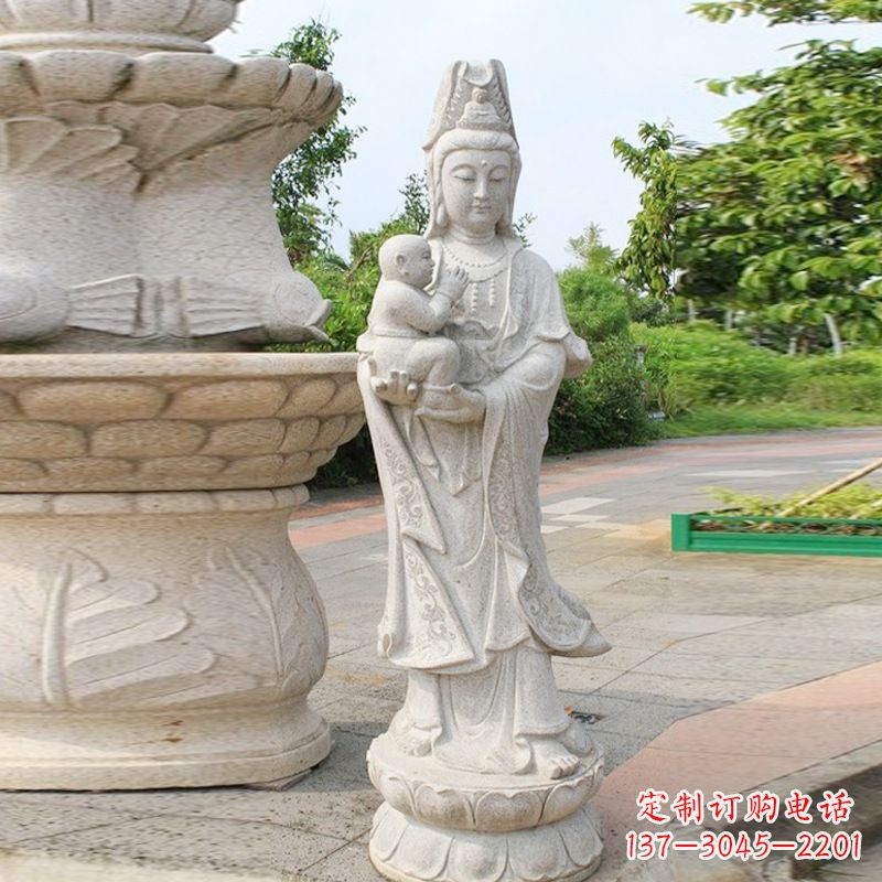 泰州送子观音汉白玉石雕