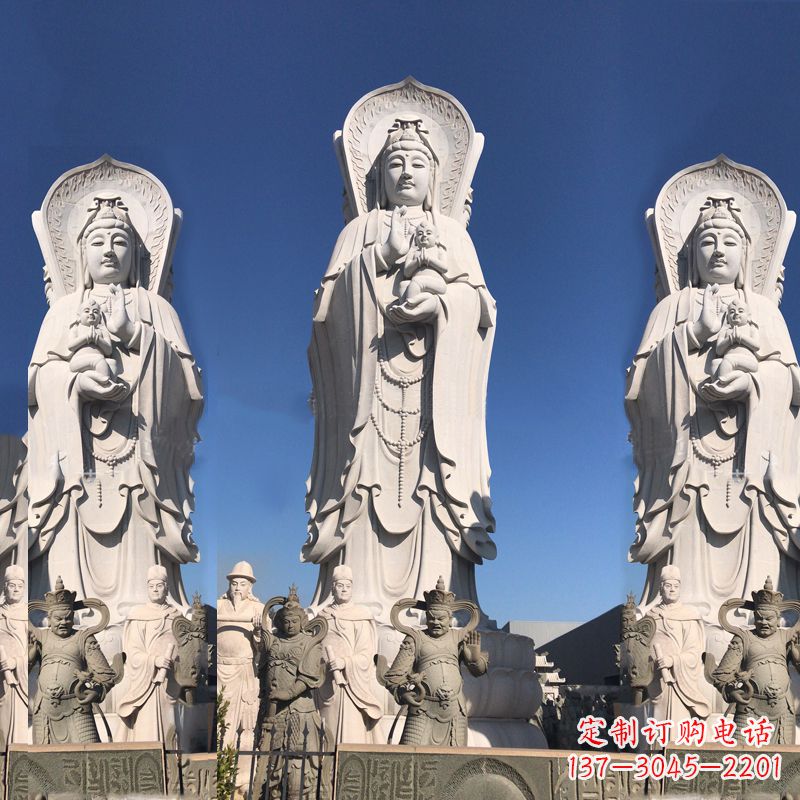泰州送子观音大型石雕塑