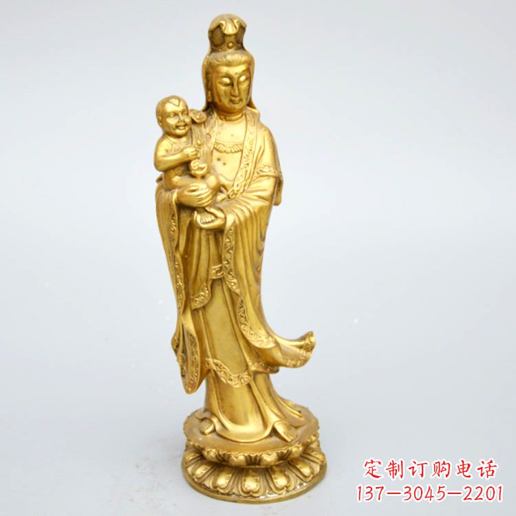 泰州送子观音铜雕