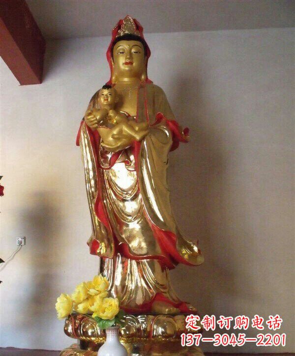 泰州送子观音铜雕 (2)