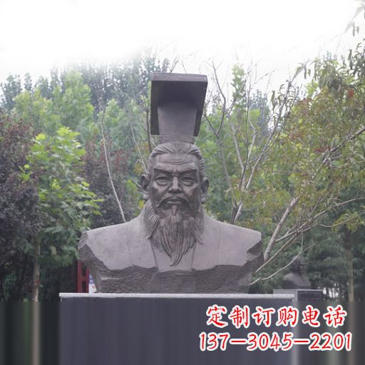 泰州隋朝开国皇帝隋文帝杨坚石雕头像