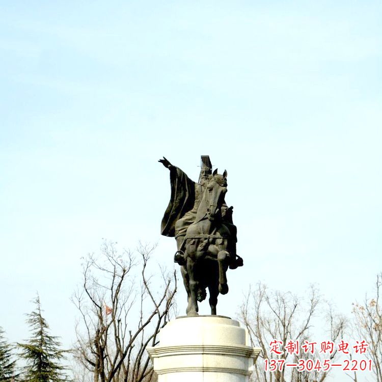 泰州隋文帝杨坚铜雕塑像