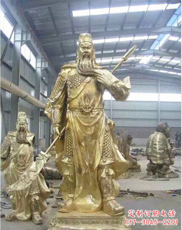泰州提刀关公武财神雕塑