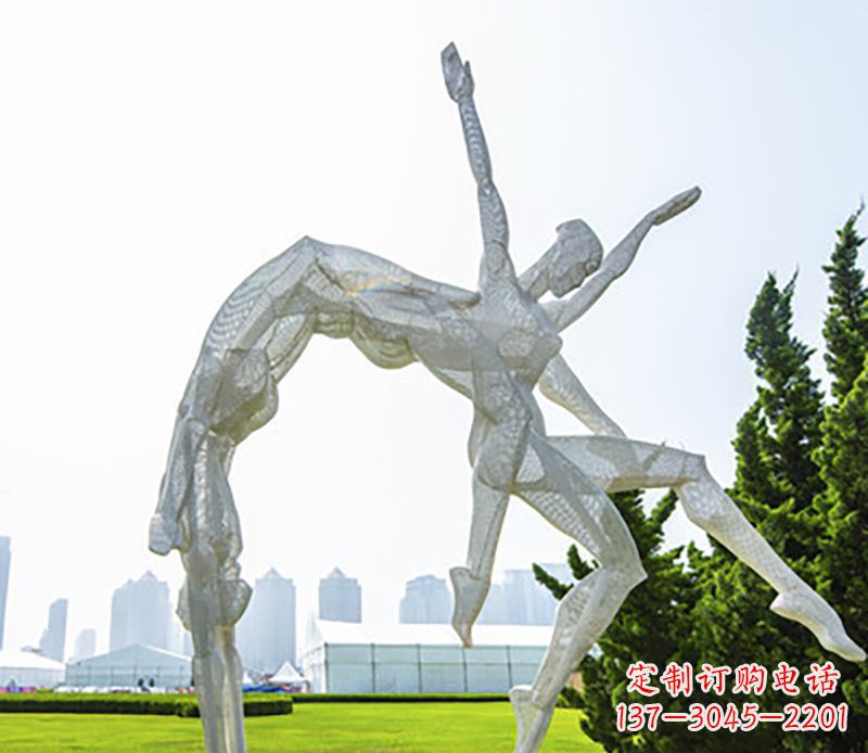 泰州体操运动员不锈钢雕塑