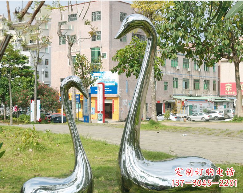 泰州天鹅抽象不锈钢雕塑112