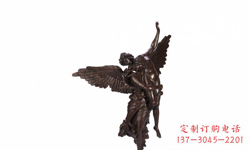 泰州天使玻璃钢仿铜人物雕塑