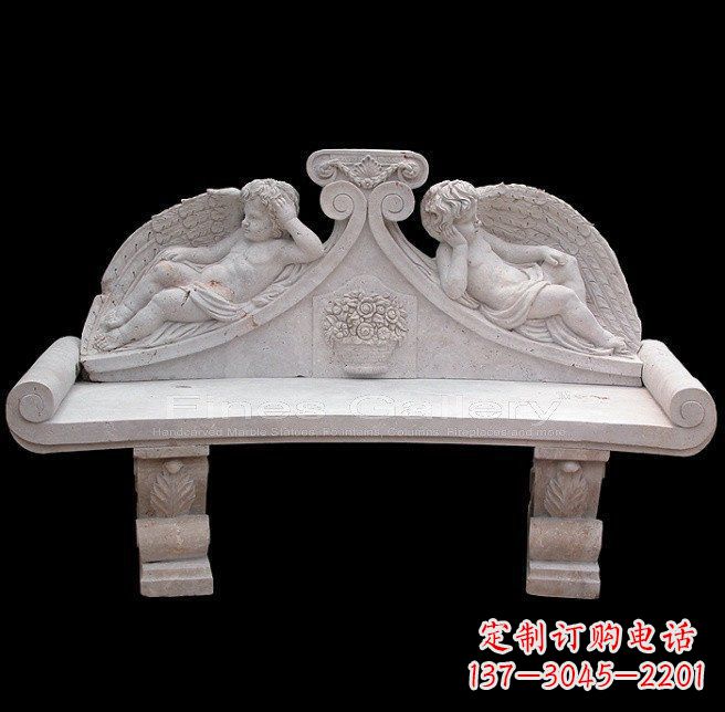 泰州天使石雕座椅公园景观雕塑