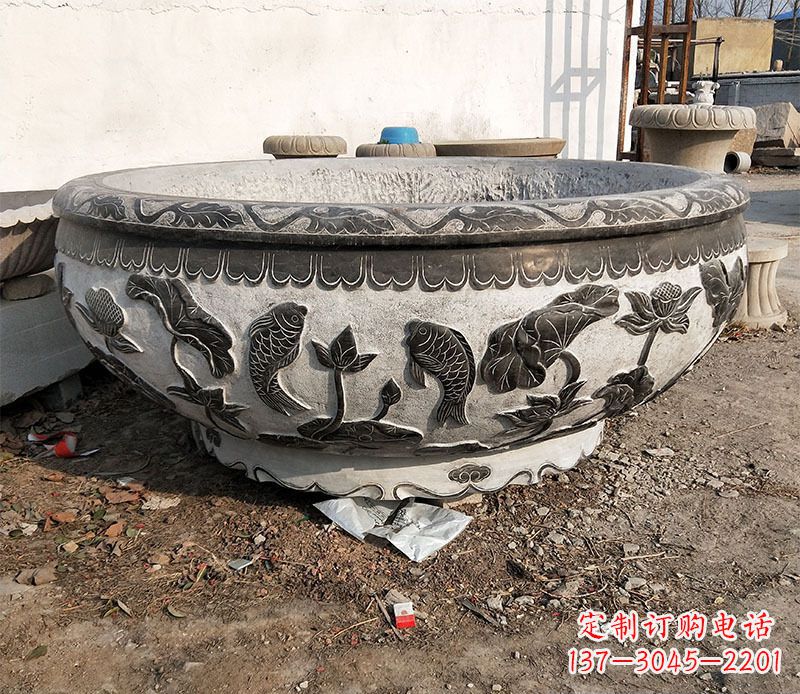 泰州庭院水缸景观石雕