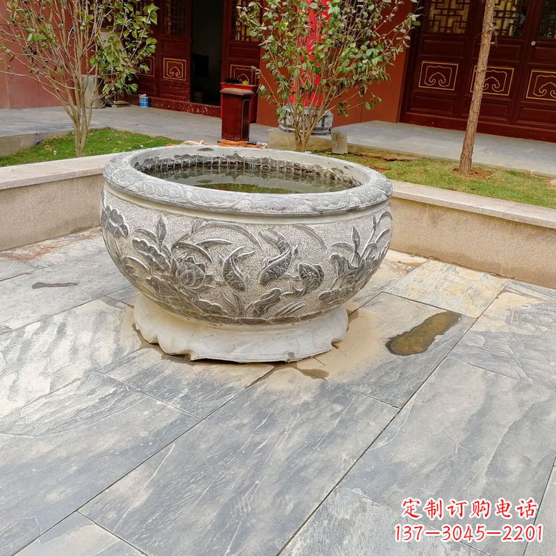泰州庭院水缸石雕