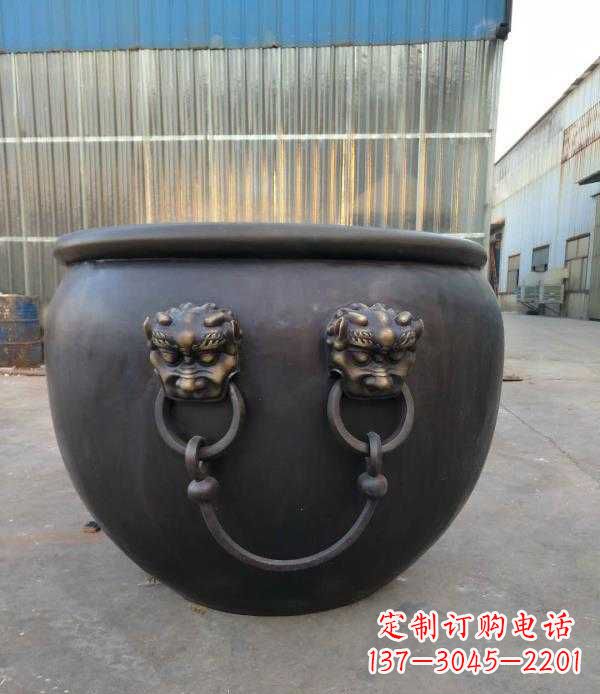 泰州庭院水缸铜雕