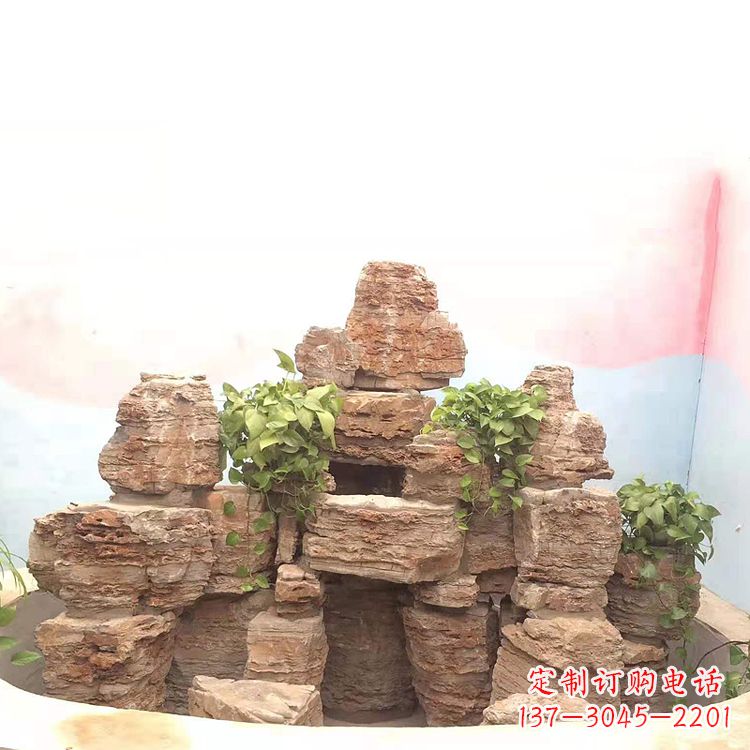 泰州庭院园林假山鱼池