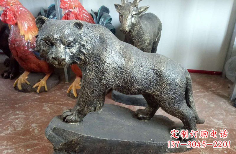 泰州铜雕豹子雕塑