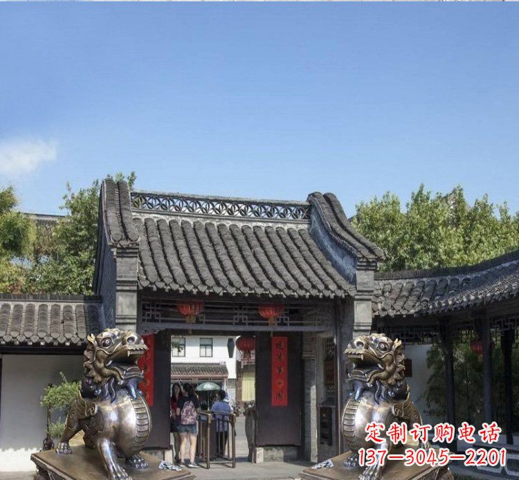 泰州铜雕北京狮子庭院动物雕塑