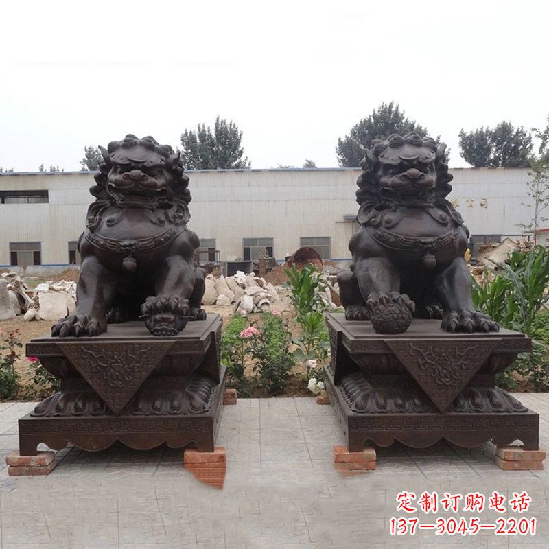 泰州铜雕北京狮子