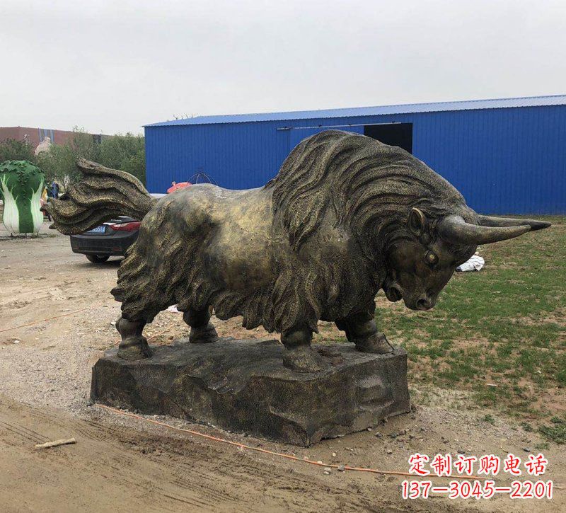 泰州铜雕奔牛雕塑
