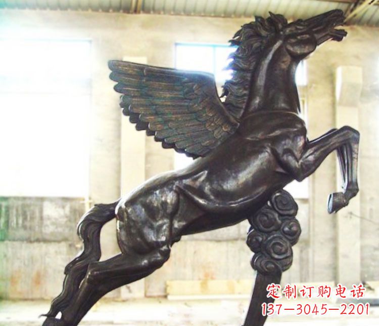泰州铜雕奔跑飞马雕塑