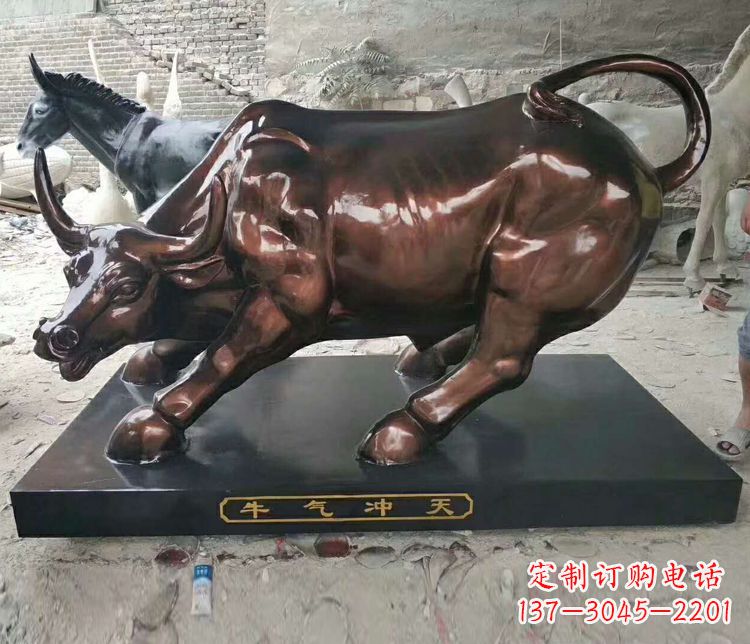 泰州铜雕城市牛气冲天
