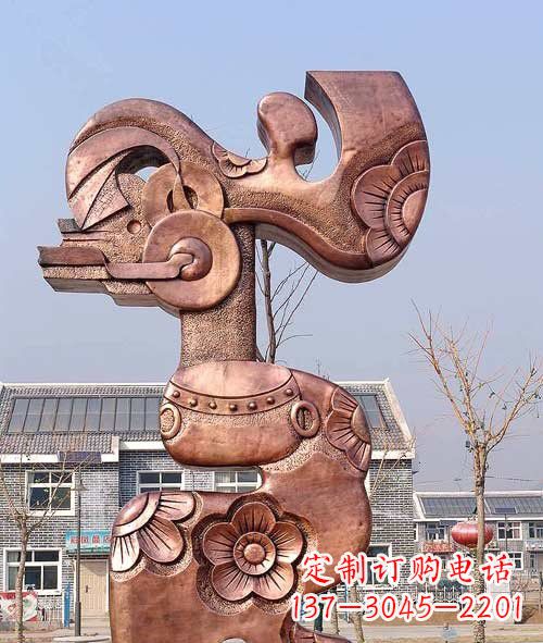 泰州铜雕抽象皮影戏人物