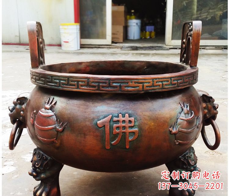 泰州铜雕祠堂景观香炉