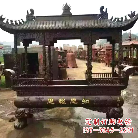 泰州铜雕纯铜香炉