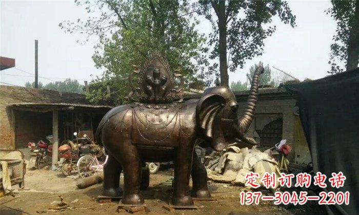 泰州铜雕大象平安吉祥公园动物雕塑