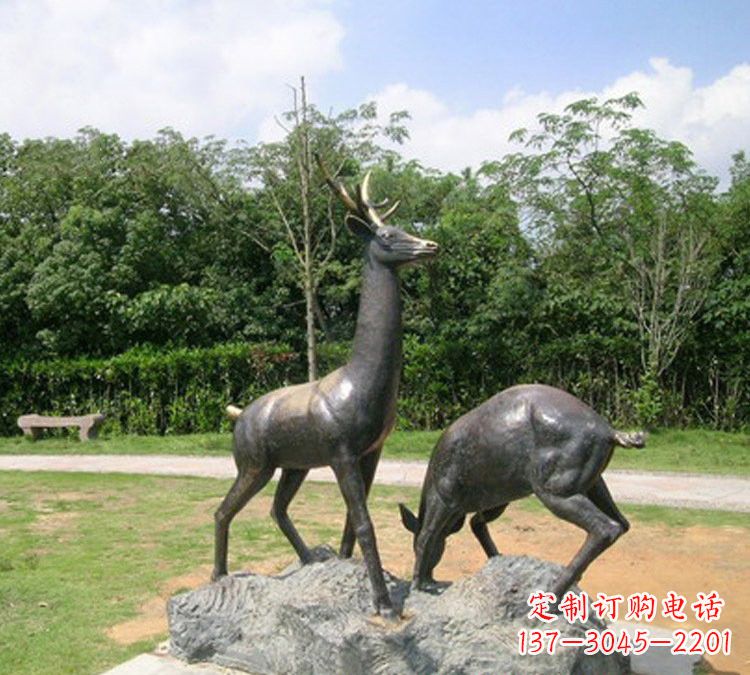泰州铜雕动物梅花鹿