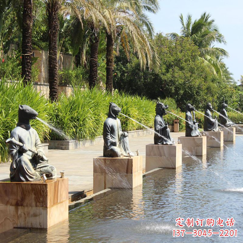 泰州铜雕动物喷泉景观雕塑
