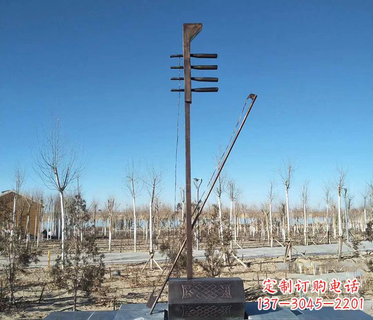 泰州铜雕二胡景观雕塑