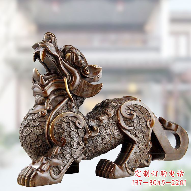 泰州铜雕仿古辟邪貔貅