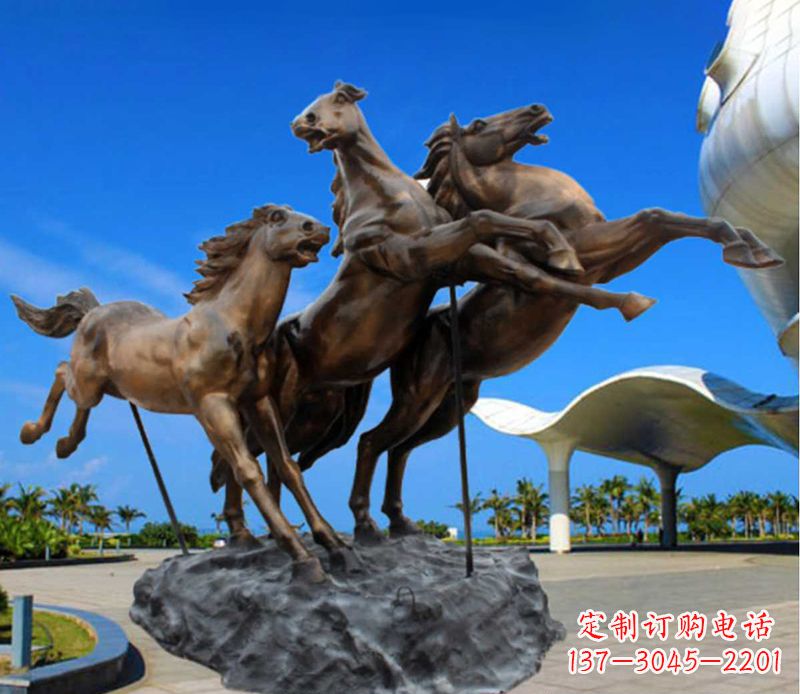 泰州铜雕飞马广场动物雕塑